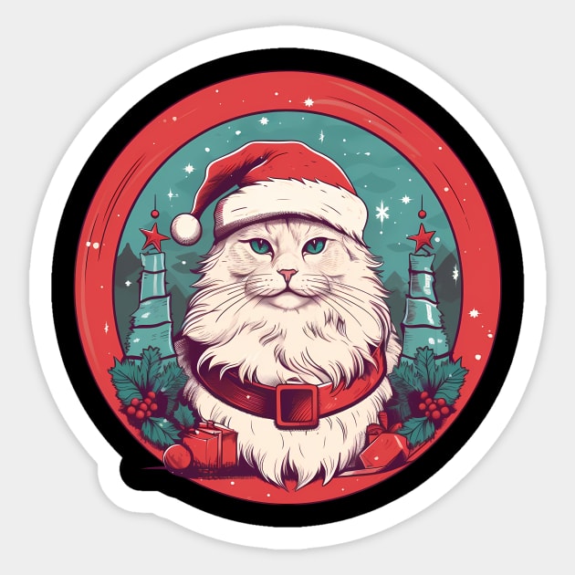Manx Cat Xmas, Love Cats Sticker by logiamerch